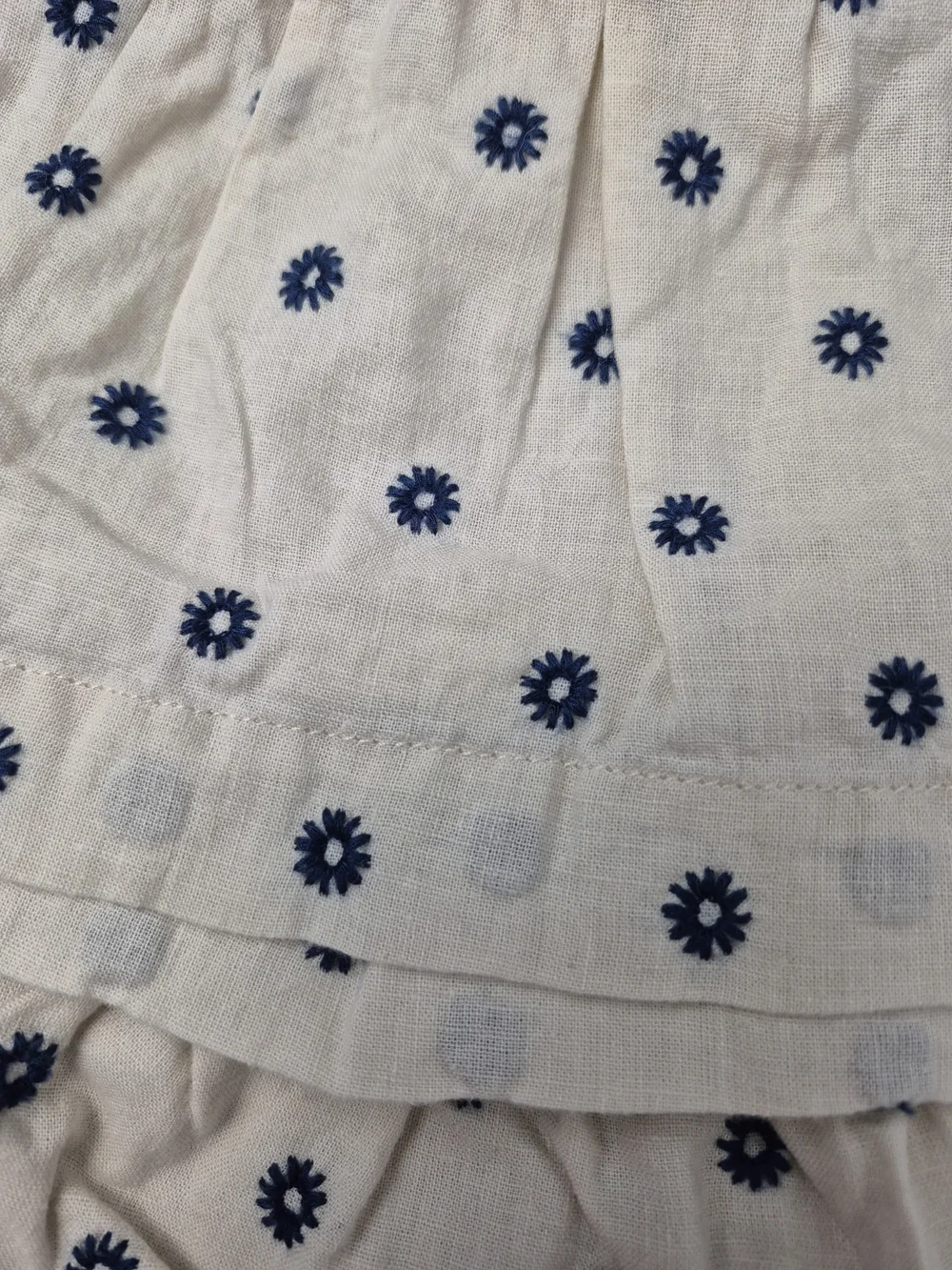 babyGAP Embroidered Floral Linen Blend Top & Diaper Cover Set 3-6M